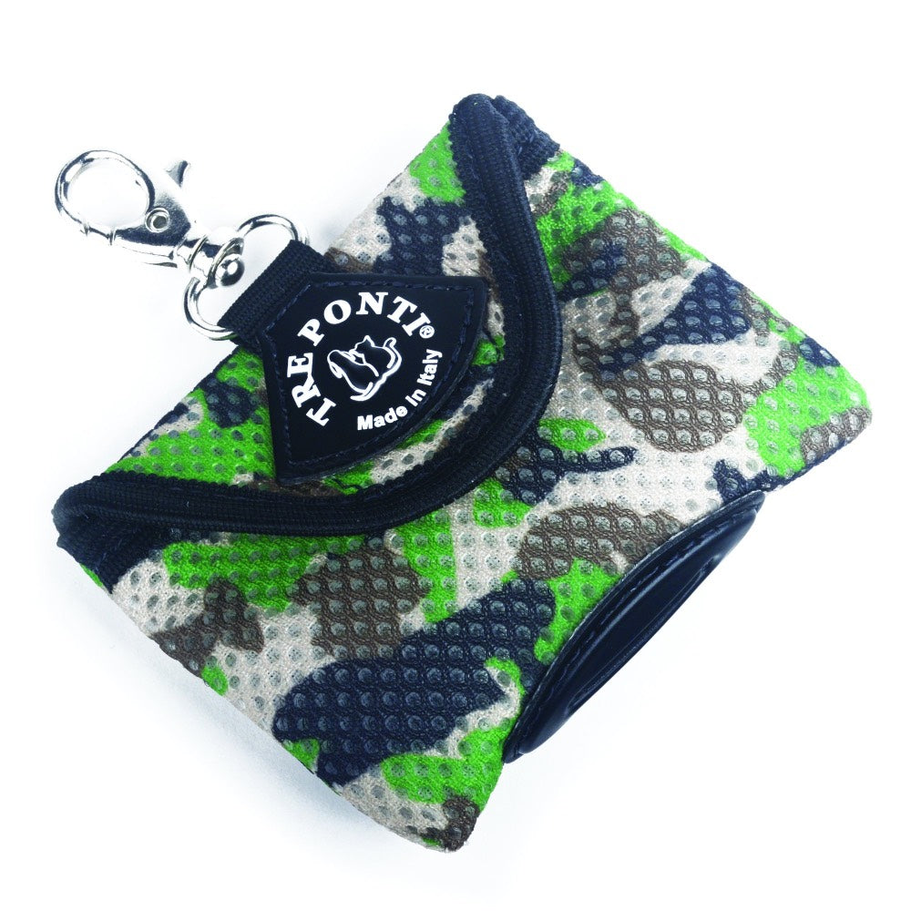 Tre Ponti Green Camo Mesh Poo Bag Dispenser