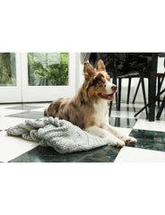 Wooldog Chunky Hand-Knitted Cornfield Pet Blanket Silver Grey