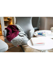 Wooldog Chunky Hand-Knitted Cornfield Pet Blanket Burgundy