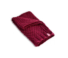 Wooldog Chunky Hand-Knitted Rosebud Pet Blanket Burgundy