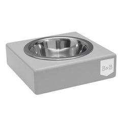 Bowl and Bone Graphite Double Dog Feeder