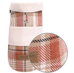 Bowl and Bone Orange Tweed Leaf Dog Coat | Luxury Dog Coats