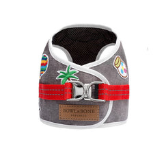 Bowl and Bone Grey Denim Dog Harness