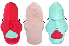 Bowl and Bone Cloud Peach Dog Hoodie