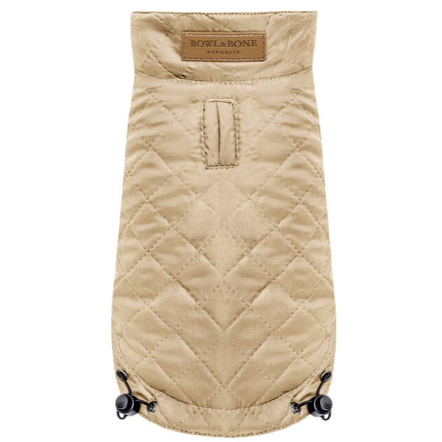 Bowl and Bone Spirit Gold Quilted Dog Jacket