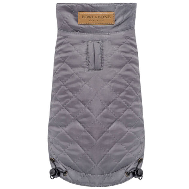 Bowl and Bone Spirit Grey Quilted Dog Jacket