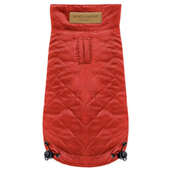 Bowl and Bone Spirit Red Quilted Dog Jacket