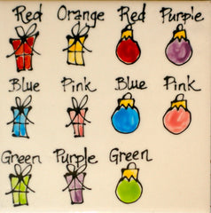 Personalised Ceramic Slanted Christmas Presents Dog Bowls