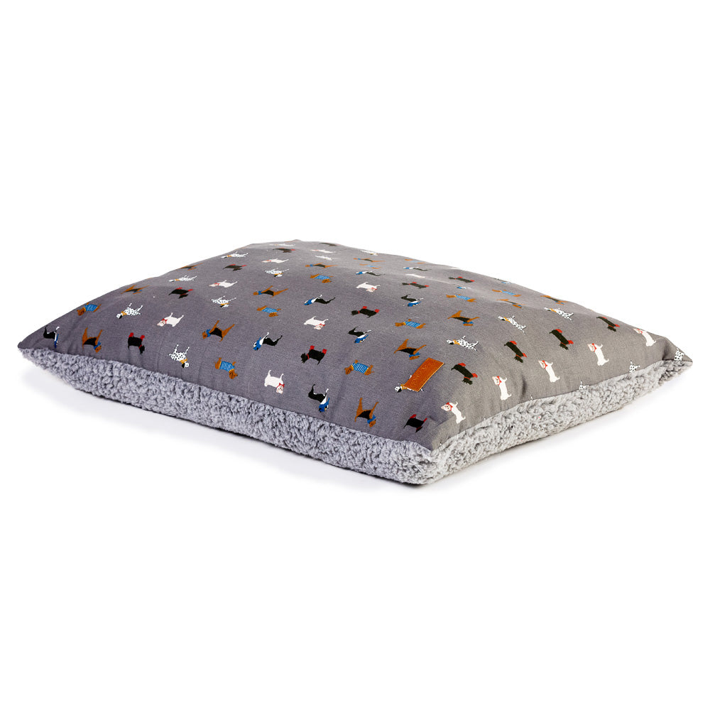 FatFace Marching Dogs Deep Duvet Dog Bed by Danish Design