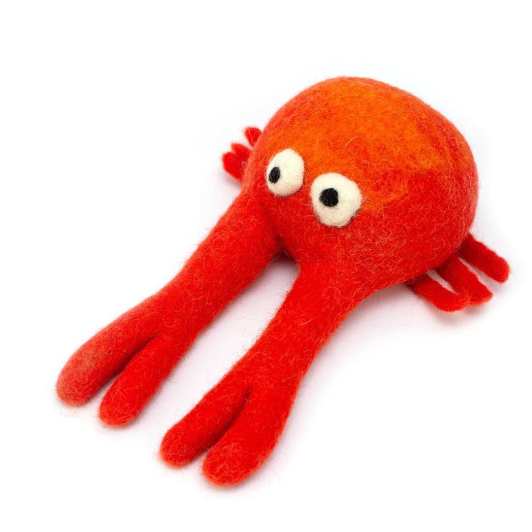 Felt Clifford Crab Tug Dog Toy | Hiro and Wolf
