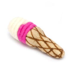 Felt Ice Cream Cone Dog Toy | Hiro and Wolf