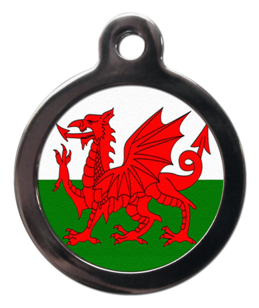 Red Dragon Wales Dog Tag