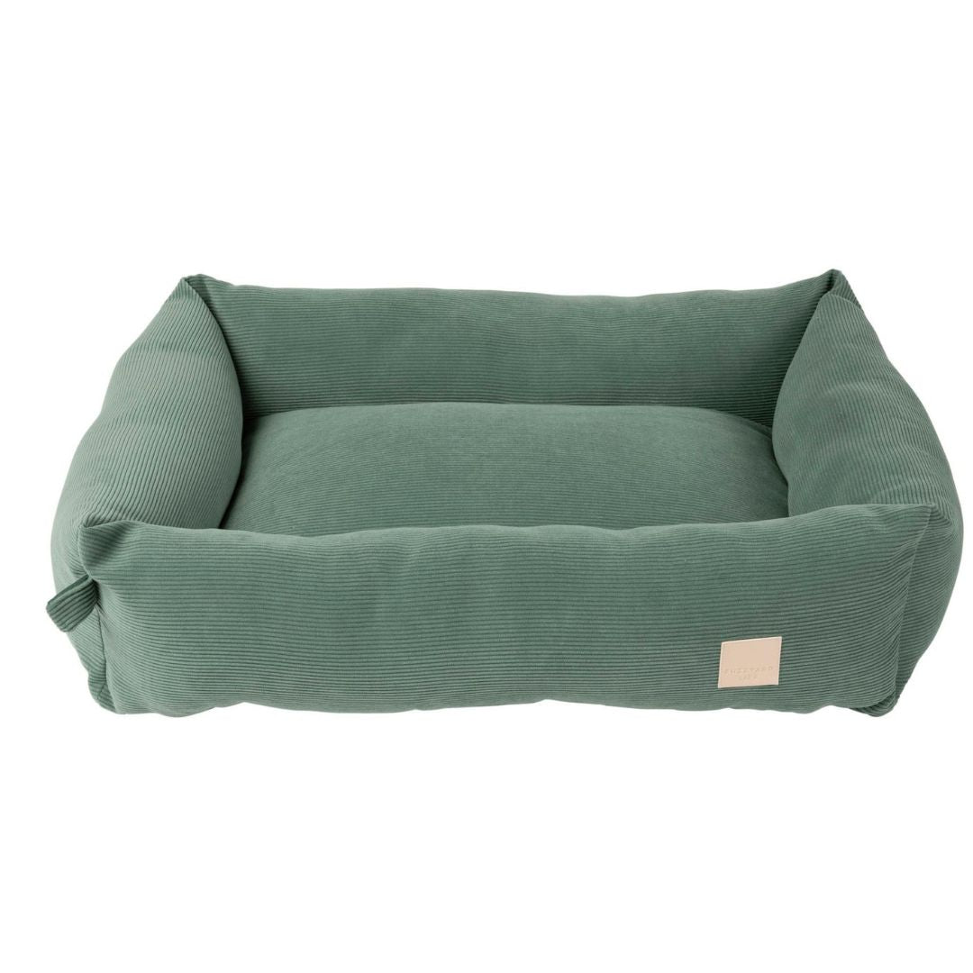 FuzzYard Life Corduroy Dog Bed in Myrtle Green