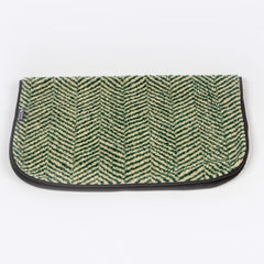 Green Herringbone Sherpa Fleece Pet Blanket | Danish Design