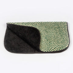 Green Herringbone Sherpa Fleece Pet Blanket | Danish Design