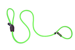 Dogs & Horses Rolled Leather Slip Lead Green