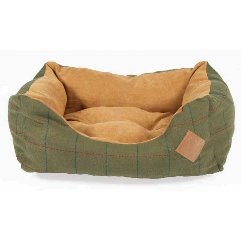 Green Tweed Snuggle Dog Bed by Danish Design