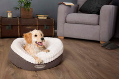 Ellen Donut Dog Bed Grey | Luxury Puppy Beds