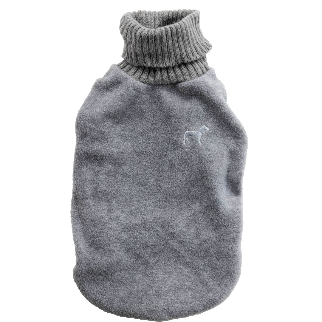 Grey Fleece And Knit Dog Jumper by House of Paws