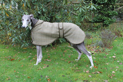 Country and Twee Green Tweed Greyhound Coat