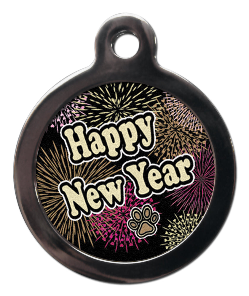 Fun Happy New Year Dog Tag