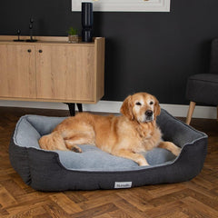Harvard Memory Foam Box Dog Bed - Graphite Grey | Scruffs