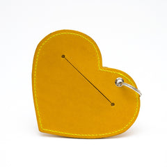 Hiro And Wolf Heart Acacia Yellow Leather Poo Bag Pouch
