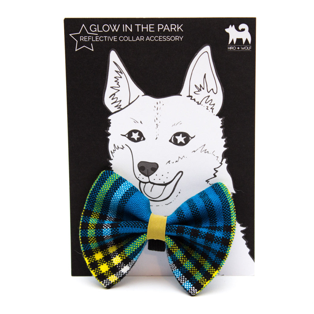 Hiro And Wolf Shuka Blue Dog Bow Tie