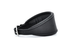 Luxury Black Leather Hound Collar by Dogs & Horses
