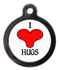 I Love Hugs Dog ID Tag