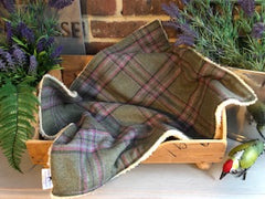 Green Beau Tweed Darcy Tweed Dog Blanket
