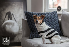 Wooldog Black & White Vermont Hand-Knitted Dog Jumper