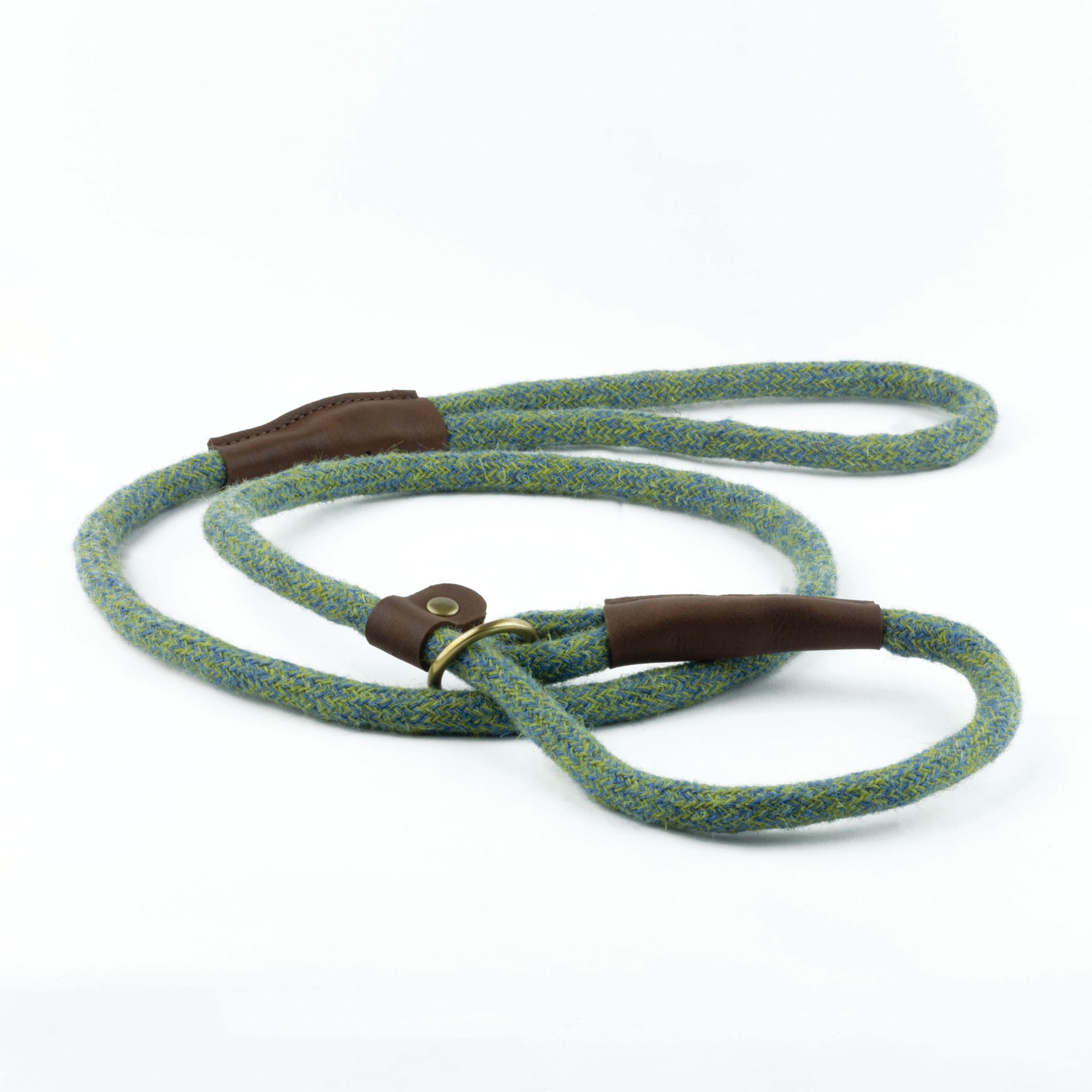 Green Tweed 100% British Wool Dog Slip Lead