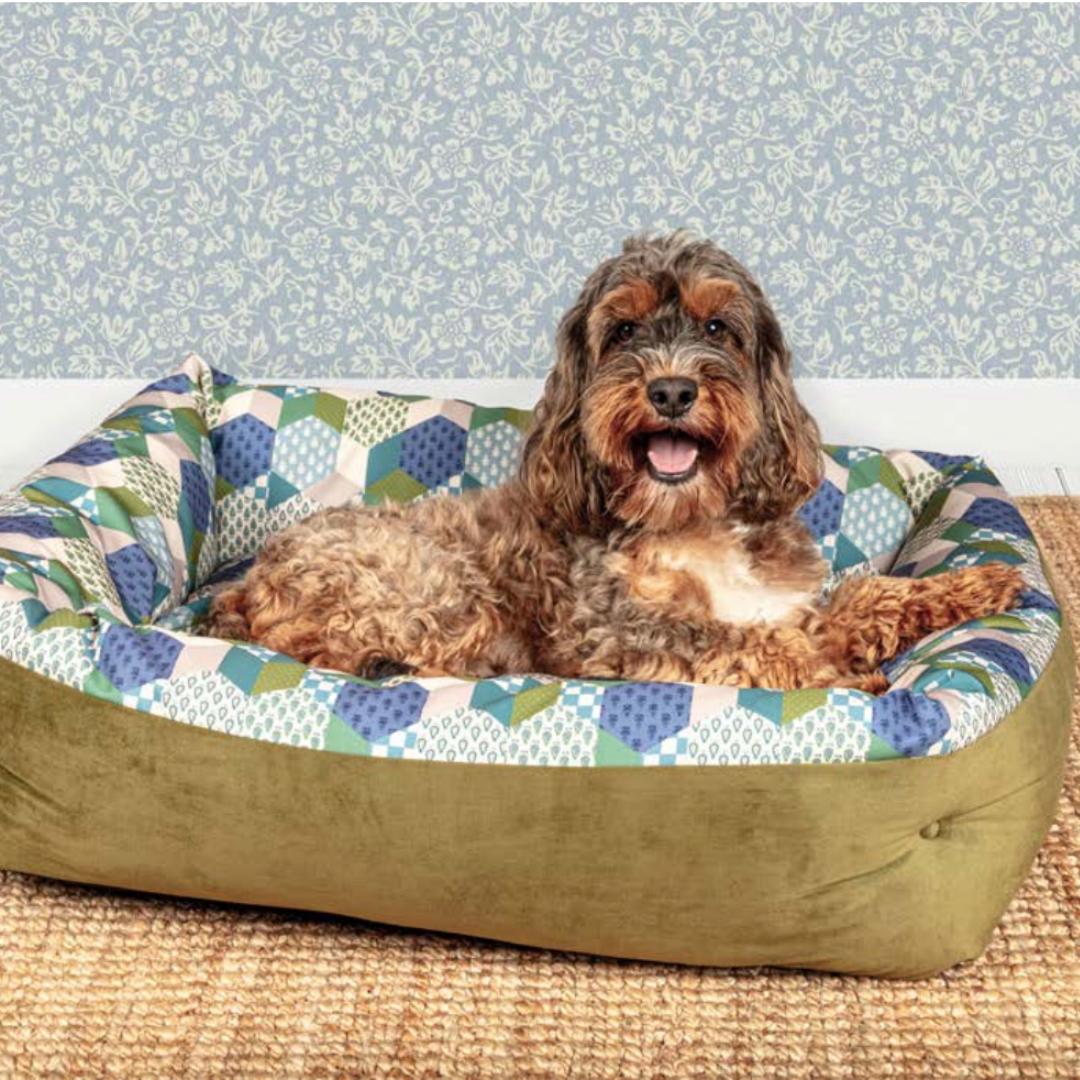 Laura Ashley Thistle Patchwork Snuggle Dog Bed