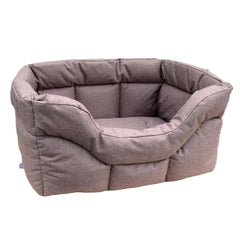 Light Brown Country Heavy Duty Waterproof Rectangular Drop Front Dog Beds by P&L