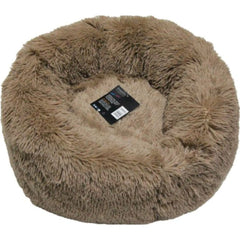 Light Brown Relaxation Calming Donut Dog Bed