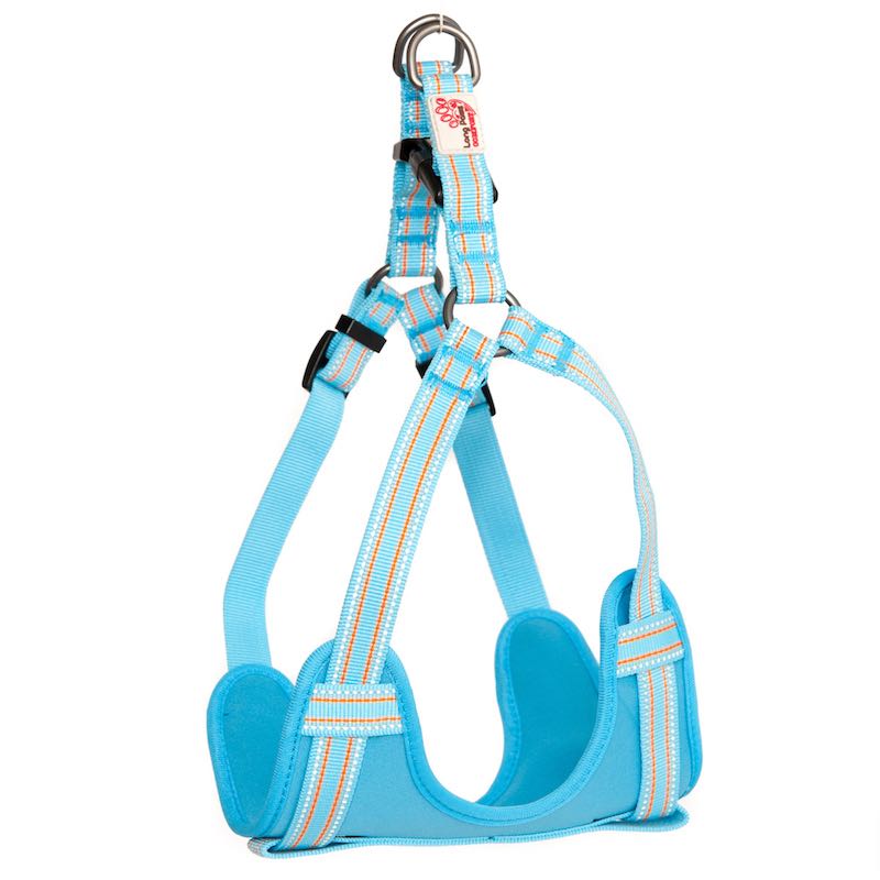 Light Blue Padded Reflective Dog Harness