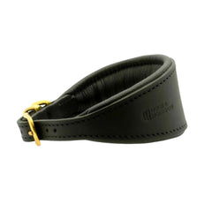 Luxury Black Leather Hound Collar by Dogs & Horses