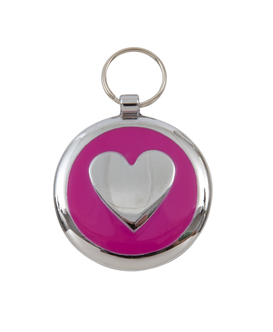 Luxury Deep Pink Heart Designer Dog Tag