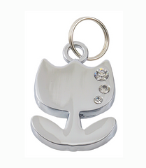 Luxury Designer Dog Tag Silver Tulip Flower My Precious Range Free Engraving | Chelsea Dogs
