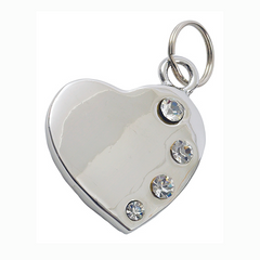Luxury Designer Dog Tag Silver Heart For You My Precious Range Free Engraving | Chelsea Dogs