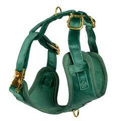Luxury Emerald Green Velvet Dog Harness
