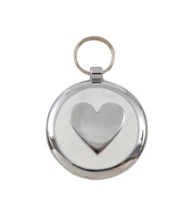 Luxury White Heart Designer Dog Tag