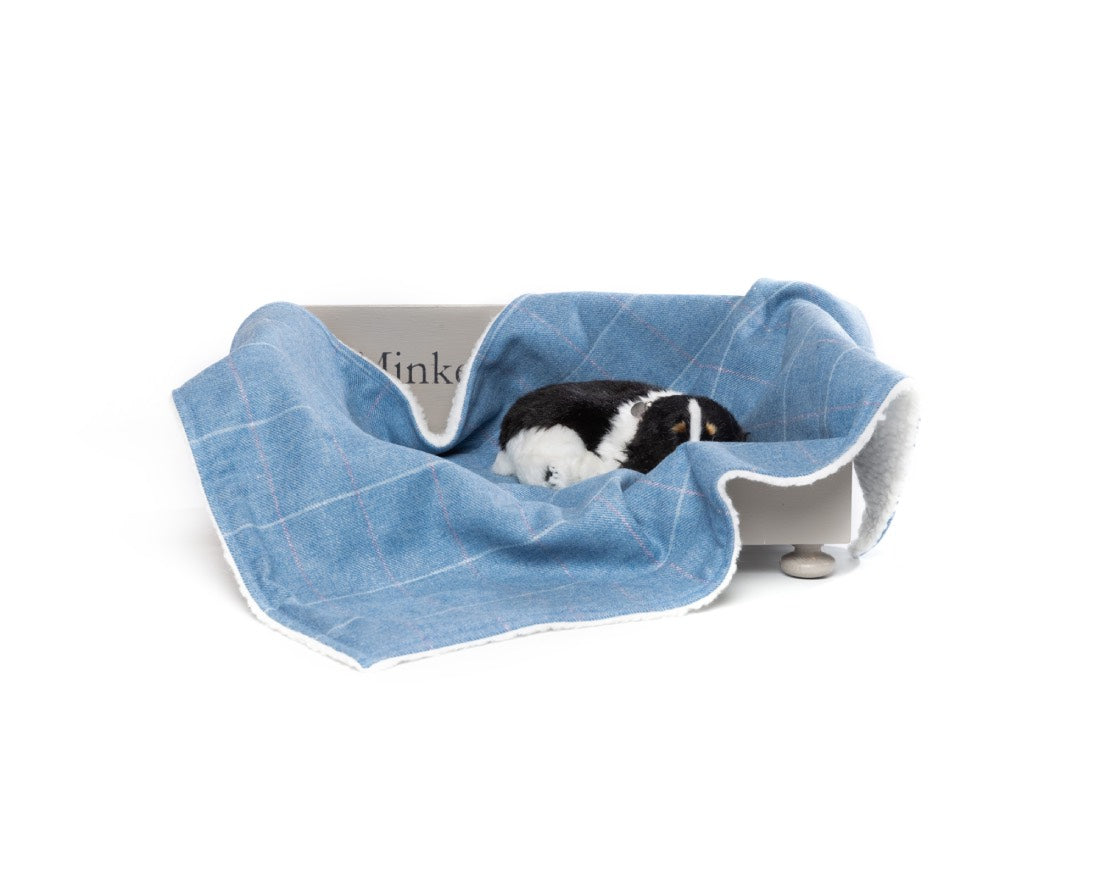 Minkeys Tweed Merry Blue Tweed Dog Blanket