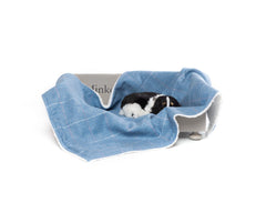 Minkeys Tweed Merry Blue Tweed Dog Blanket