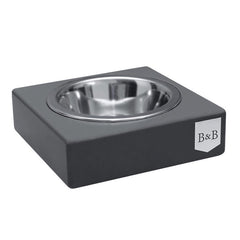 Bowl and Bone Graphite Dog Bowl