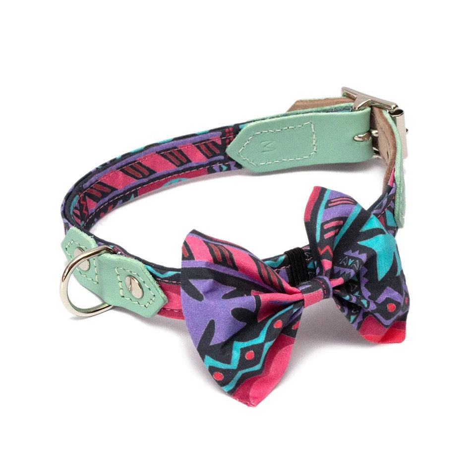 Mud Cloth Dog Bow Tie by Hiro and Wolf