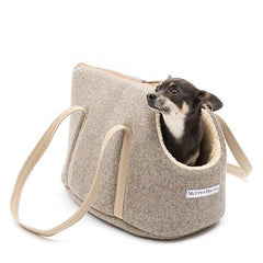 Mutts and Hounds Grey Tweed Dog Carrier