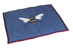 Navy Bee Reversible Water Resistant Boot Mat by House of Paws