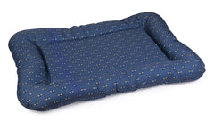 Navy Bee Water Resistant Oval Bolster Mat by House of Paws